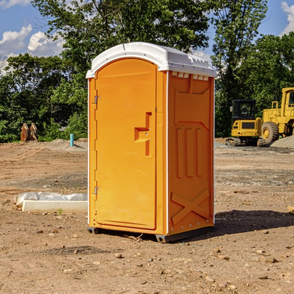 how often are the portable restrooms cleaned and serviced during a rental period in Swall Meadows